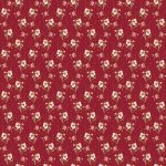 a pattern of flowers on a red background