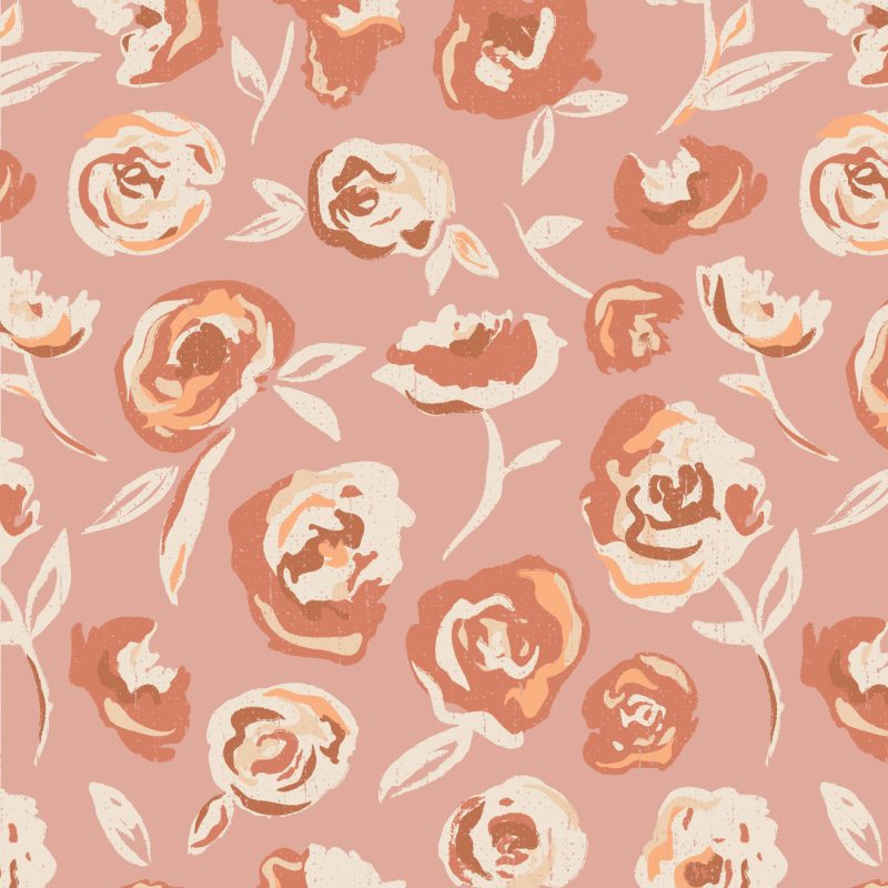 a pattern of flowers on a pink background