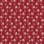 a pattern of flowers on a red background