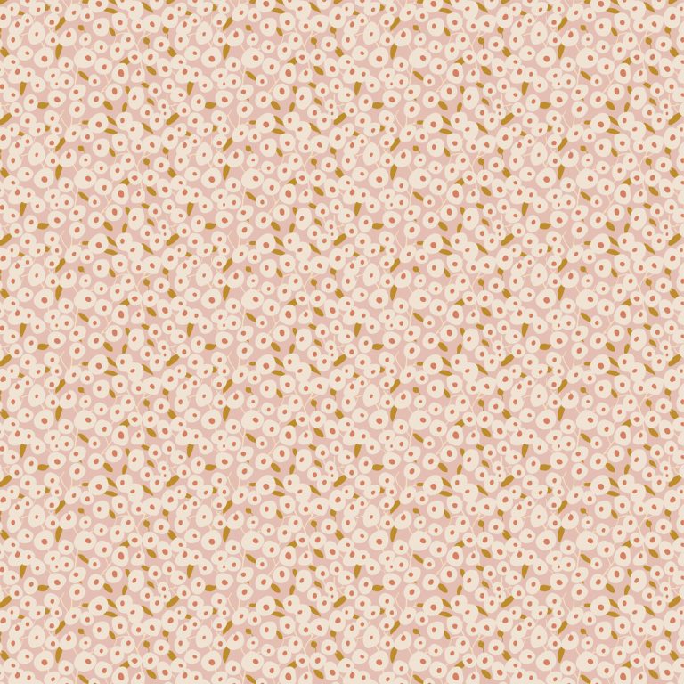 a pattern of small white and orange dots