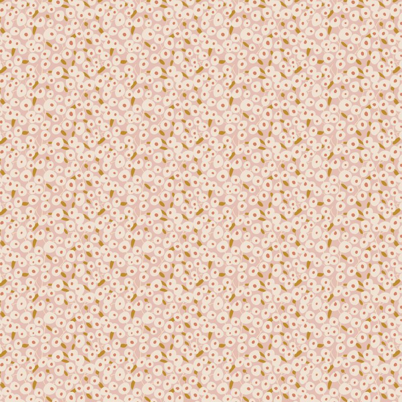 a pattern of small white and orange dots