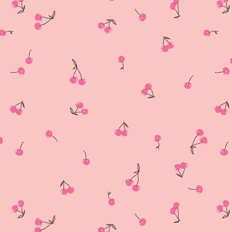 Pink cherry fabric