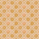 Orange geometric fabric