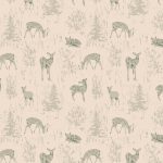 Fawns with a beige background fabric