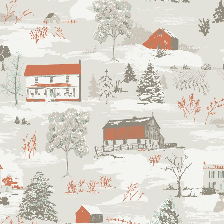 Farmhouse landscape fabric