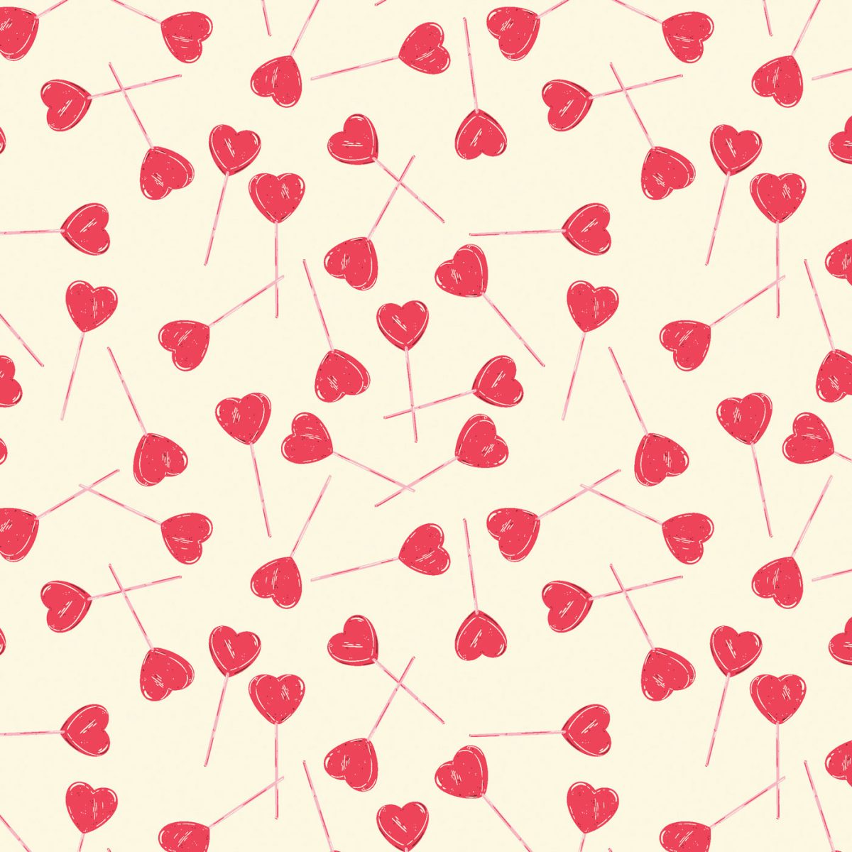 Heart lollipop fabric