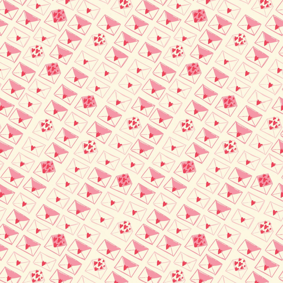 Pink love letters fabric