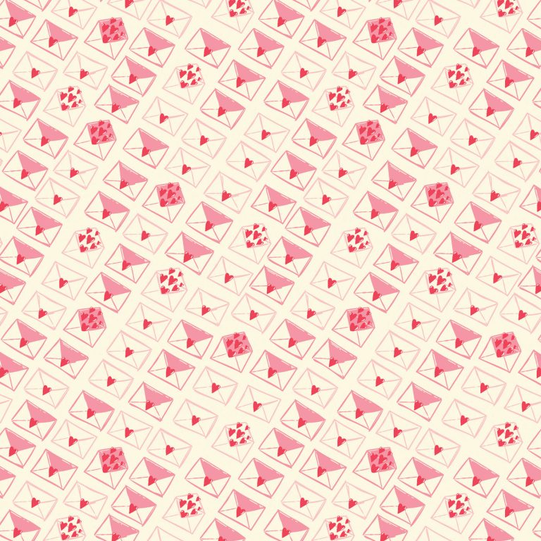 Pink love letters fabric