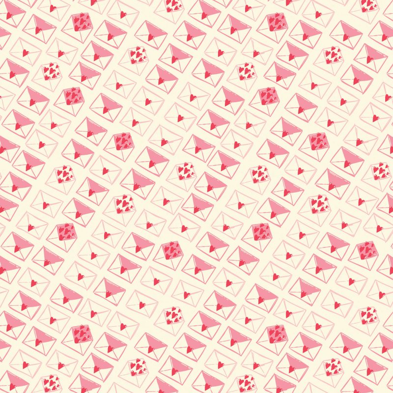 Pink love letters fabric