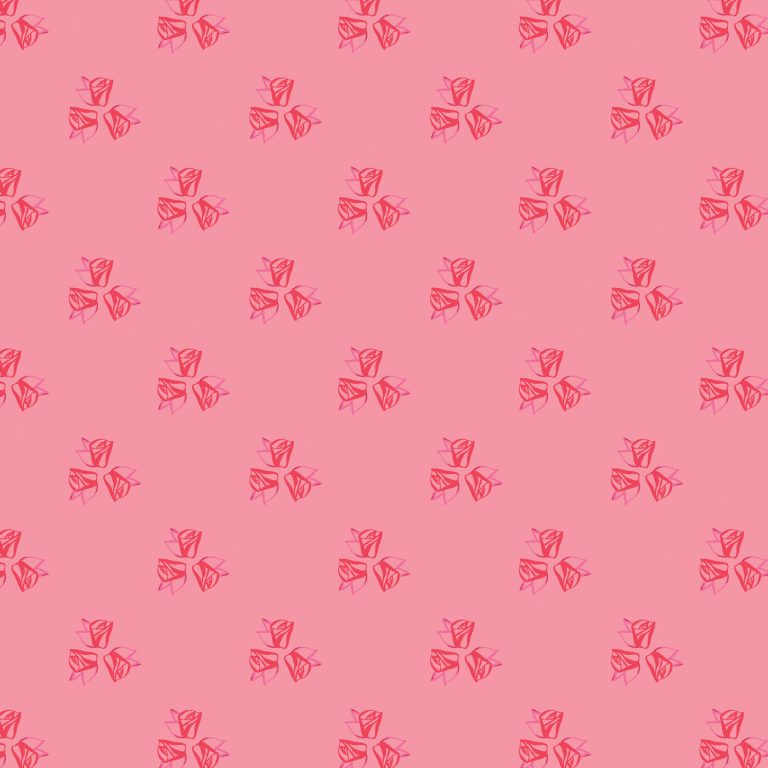 Red roses on a pink background fabric