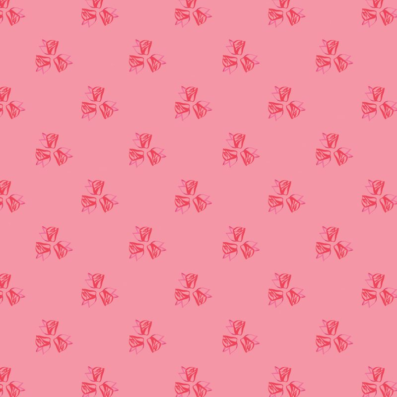 Red roses on a pink background fabric